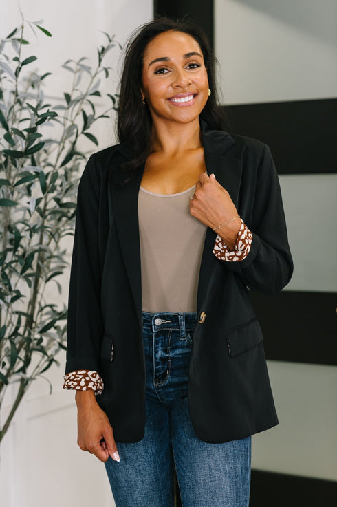 Every Day Blazer in Black - LISA MARIE BOUTIQUE - Layers - Small -