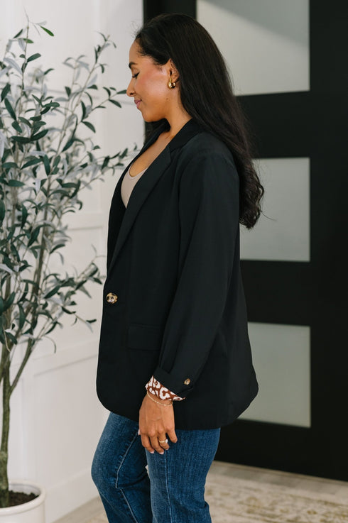 Every Day Blazer in Black - LISA MARIE BOUTIQUE - Layers - Small -