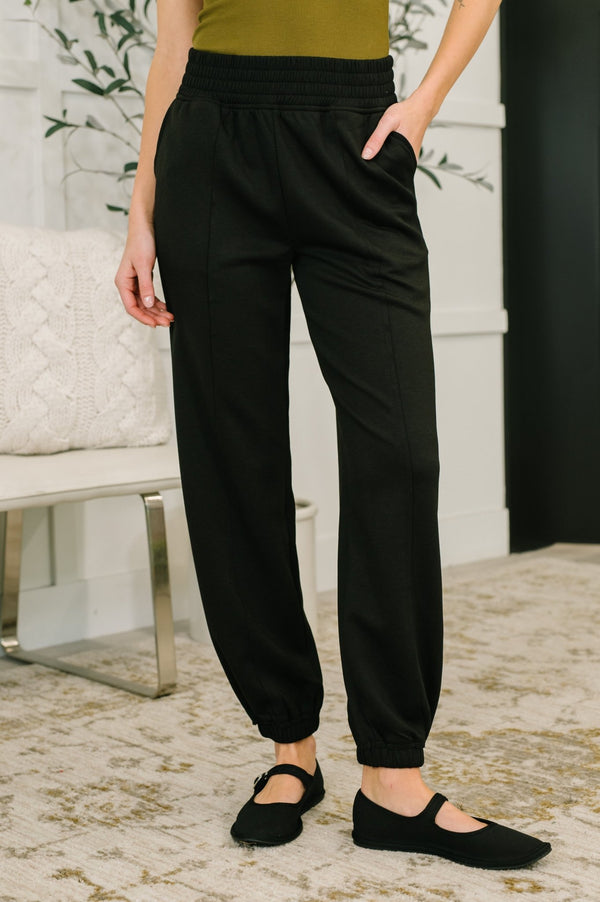 Every Second, Every Hour Jogger Bottoms in Black - LISA MARIE BOUTIQUE - Womens - Small -