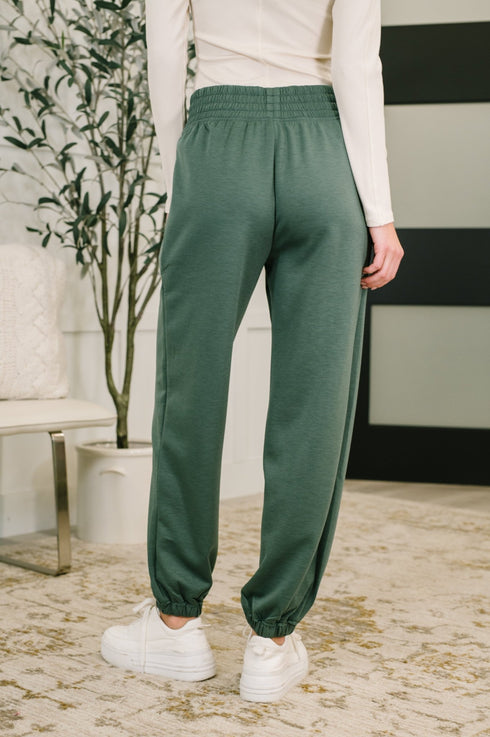 Every Second, Every Hour Jogger Bottoms in Dark Forest - LISA MARIE BOUTIQUE - Womens - Small -