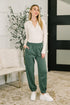 Every Second, Every Hour Jogger Bottoms in Dark Forest - LISA MARIE BOUTIQUE - Womens - Small -