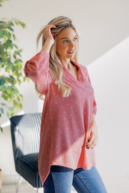 Faded Blush Top - LISA MARIE BOUTIQUE - S -