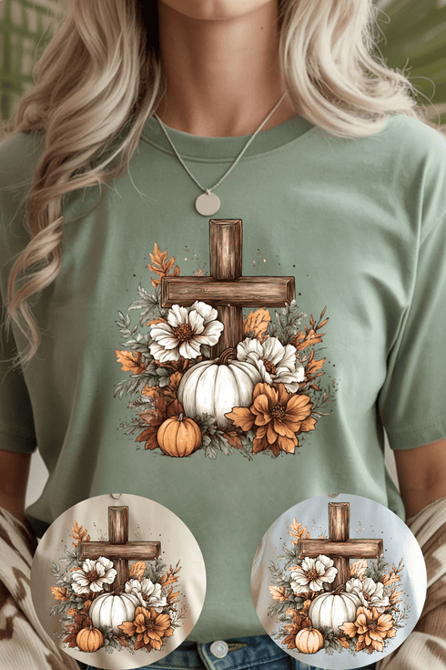Faithful Harvest T-Shirt - LISA MARIE BOUTIQUE - S - White Gildan Tee -