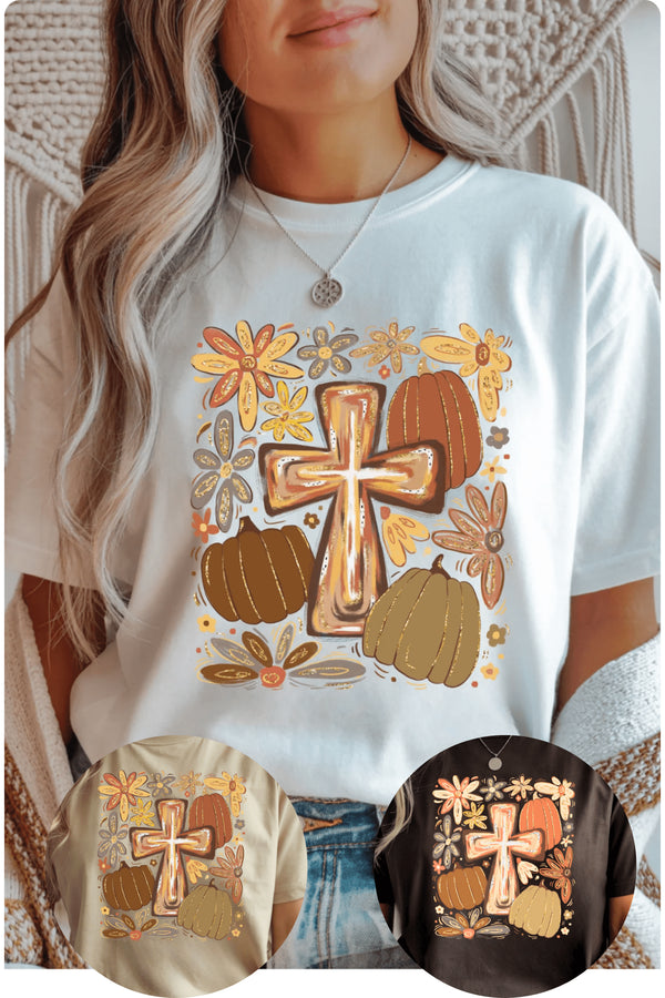 Fall Harvest T-Shirt - LISA MARIE BOUTIQUE - S - White Gildan Tee -