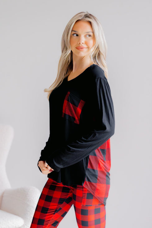 Fireside Checks Long Sleeve - LISA MARIE BOUTIQUE - S -