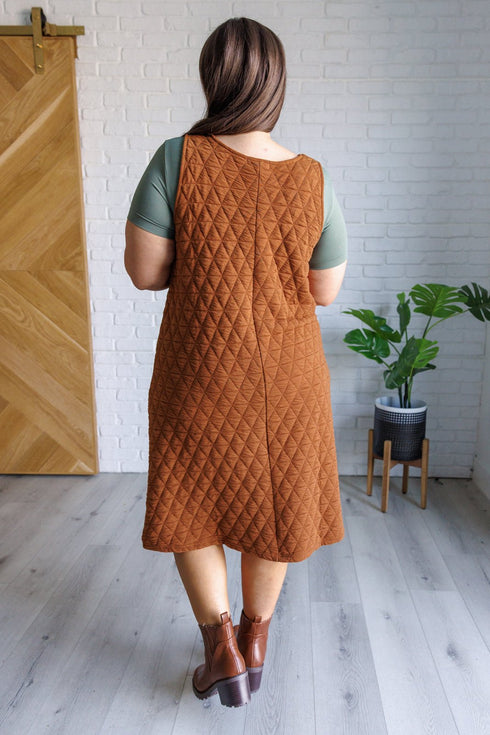 Free Falling Quilted Midi Dress - LISA MARIE BOUTIQUE - Dresses - Small -