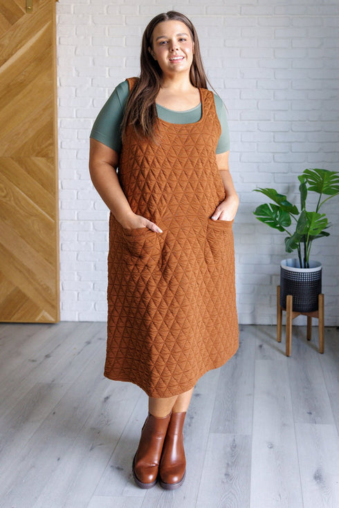 Free Falling Quilted Midi Dress - LISA MARIE BOUTIQUE - Dresses - Small -