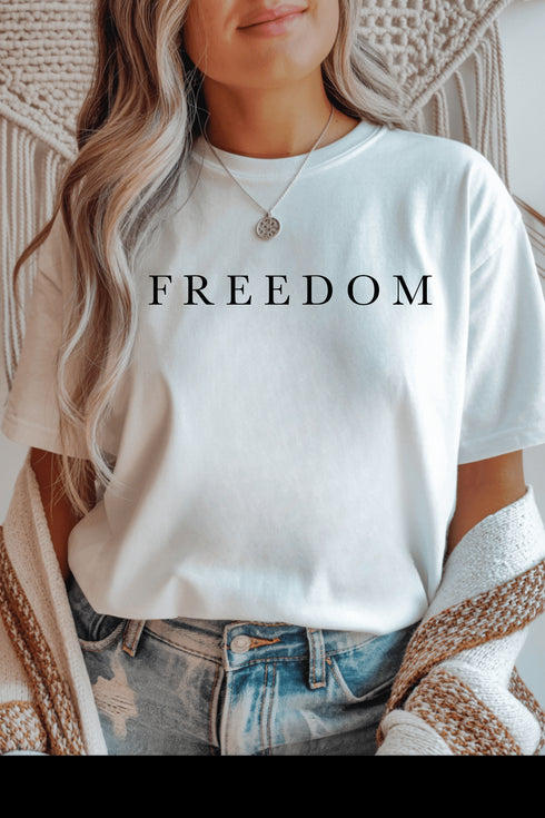 Freedom Sweatshirt/T-shirt - LISA MARIE BOUTIQUE - S - White Gildan Tee -
