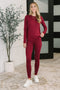 Get Me Cozy Set in Cabernet - LISA MARIE BOUTIQUE - Womens - Small -