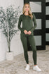 Get Me Cozy Set in Dark Olive - LISA MARIE BOUTIQUE - Womens - Small -