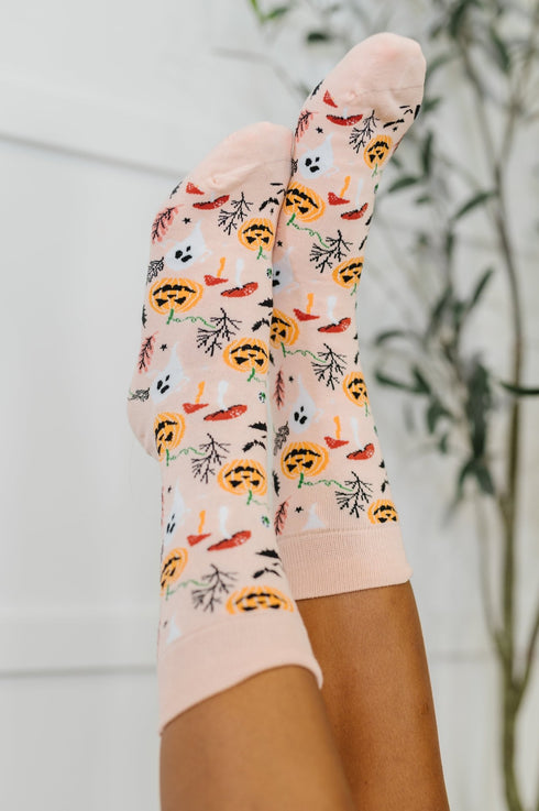 Ghouls Night In Quarter Socks - LISA MARIE BOUTIQUE - Womens - OS -