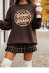 Gobble Til You Wobble Sweatshirt - LISA MARIE BOUTIQUE - S - Dark Chocolate Gildan Sweatshirt -