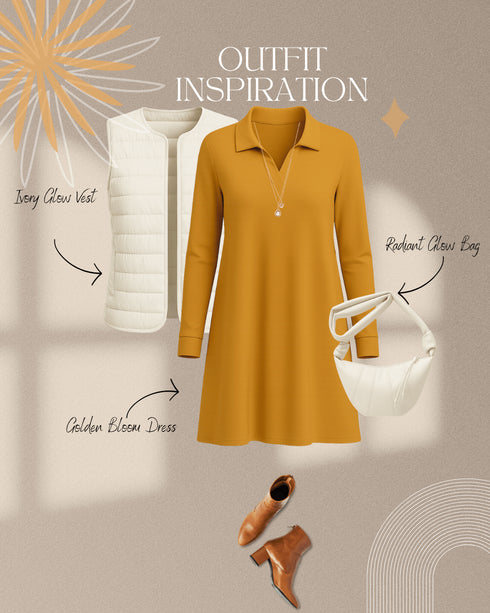 Golden Bloom Dress - LISA MARIE BOUTIQUE - S -