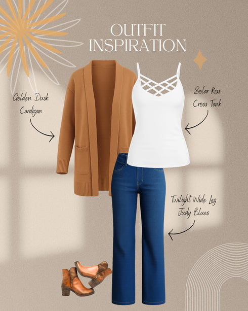 Golden Dusk Cardigan - LISA MARIE BOUTIQUE - S -