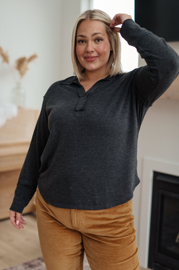 Good Luck Charm Long Sleeve Top - LISA MARIE BOUTIQUE - Tops - Small -