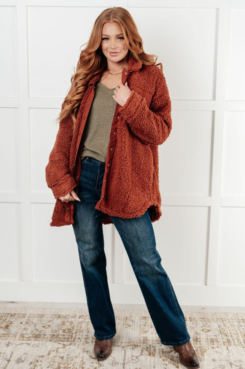 Growing Up Great Sherpa Jacket - LISA MARIE BOUTIQUE - Layers - Small -
