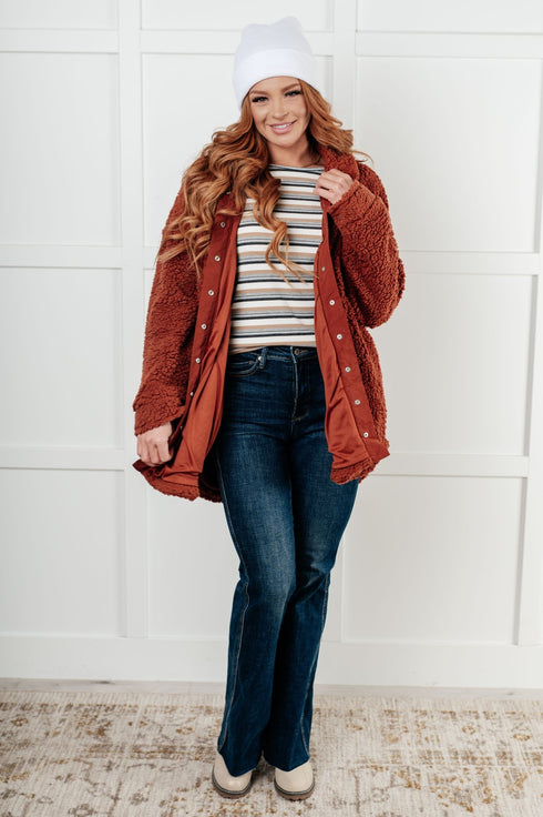 Growing Up Great Sherpa Jacket - LISA MARIE BOUTIQUE - Layers - Small -