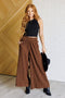 Harmony High Rise Wide Leg Pants in Brown - LISA MARIE BOUTIQUE - Bottoms - Small -