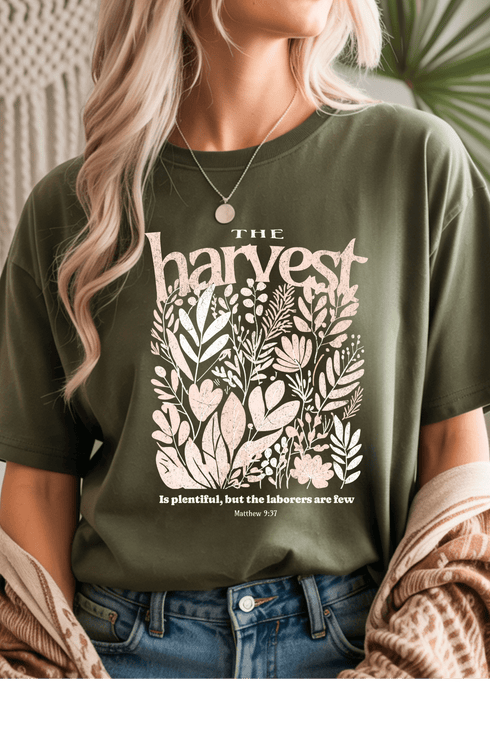 Harvest - T-Shirt - LISA MARIE BOUTIQUE - S - Military Green Gildan Tee -