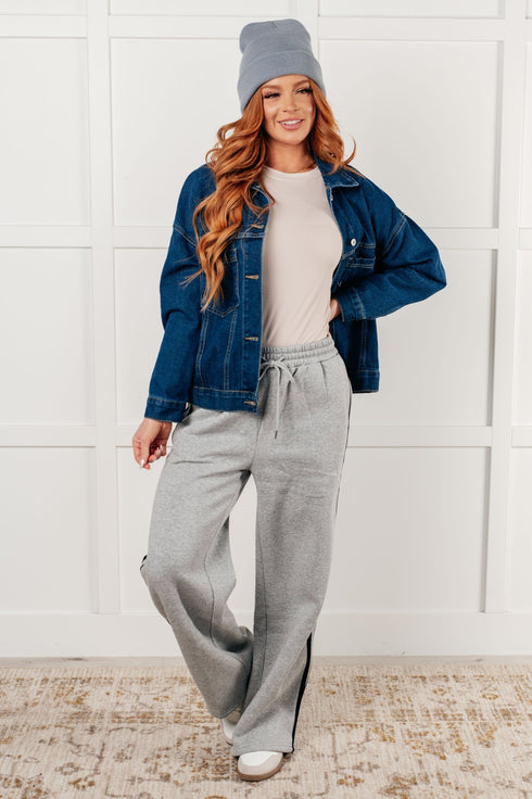 Have We Met Oversized Denim Jacket - LISA MARIE BOUTIQUE - Denim - Small -