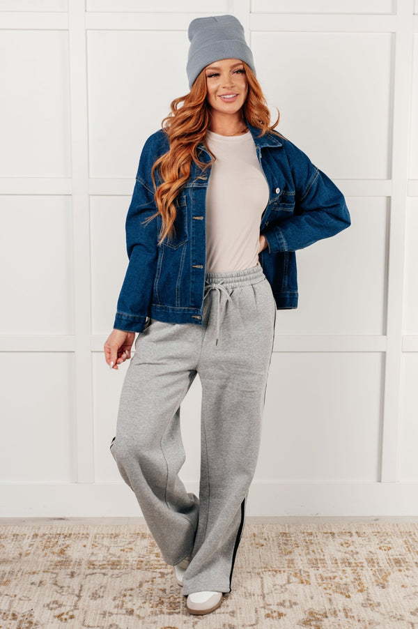 Have We Met Oversized Denim Jacket - LISA MARIE BOUTIQUE - Denim - Small -