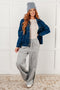 Have We Met Oversized Denim Jacket - LISA MARIE BOUTIQUE - Denim - Small -