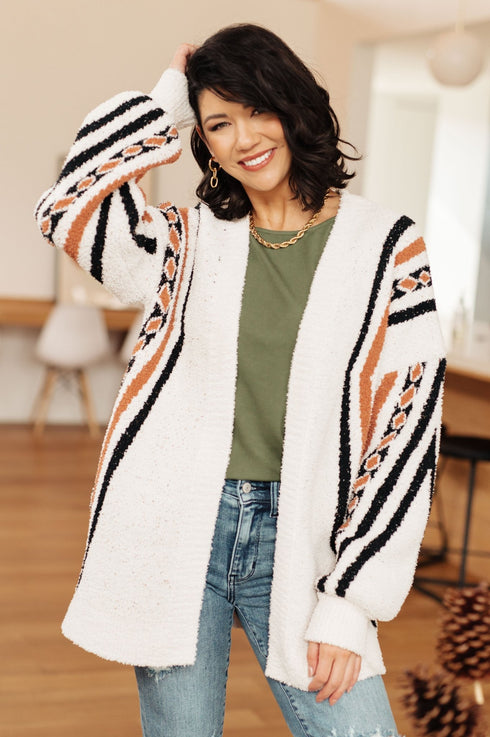 Holding On Aztec Print Cardigan - LISA MARIE BOUTIQUE - Layers - Small -