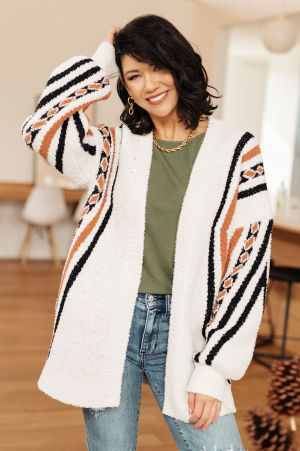 Holding On Aztec Print Cardigan - LISA MARIE BOUTIQUE - Layers - Small -