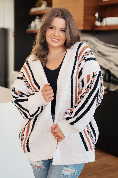 Holding On Aztec Print Cardigan - LISA MARIE BOUTIQUE - Layers - Small -