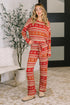 Holly's Jolly Pajama Top and Bottom Set - LISA MARIE BOUTIQUE - Womens - Small -