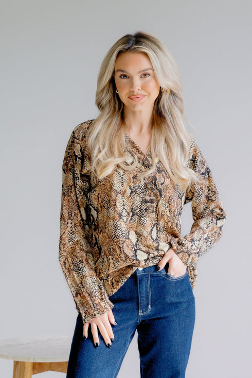 Honey Haze Blouse - LISA MARIE BOUTIQUE - S -