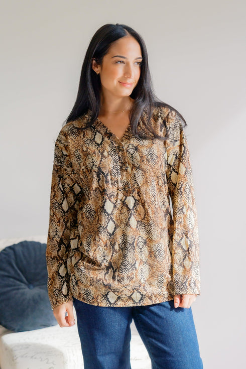 Honey Haze Blouse - LISA MARIE BOUTIQUE - S -