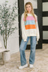 Humor Me Color Block Relaxed Pullover - LISA MARIE BOUTIQUE - Womens - Small -