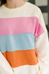 Humor Me Color Block Relaxed Pullover - LISA MARIE BOUTIQUE - Womens - Small -