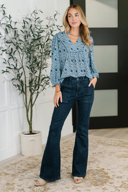 I Gave You My Heart Floral Babydoll Blouse - LISA MARIE BOUTIQUE - Womens - Small -