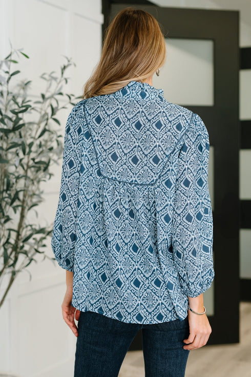 I Gave You My Heart Floral Babydoll Blouse - LISA MARIE BOUTIQUE - Womens - Small -