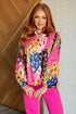 In The Wild Animal Print Blouse - LISA MARIE BOUTIQUE - Blouses - Small -