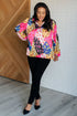 In The Wild Animal Print Blouse - LISA MARIE BOUTIQUE - Blouses - Small -