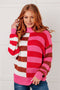 In Your Lane Color Blocked Stripe Sweater - LISA MARIE BOUTIQUE - Tops - Small -