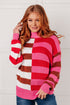In Your Lane Color Blocked Stripe Sweater - LISA MARIE BOUTIQUE - Tops - Small -