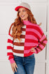 In Your Lane Color Blocked Stripe Sweater - LISA MARIE BOUTIQUE - Tops - Small -