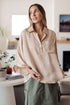 In Your Thoughts Oversized Dolman Sleeve Top in Champagne - LISA MARIE BOUTIQUE - Tops - S/M -