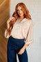 In Your Thoughts Oversized Dolman Sleeve Top in Champagne - LISA MARIE BOUTIQUE - Tops - S/M -
