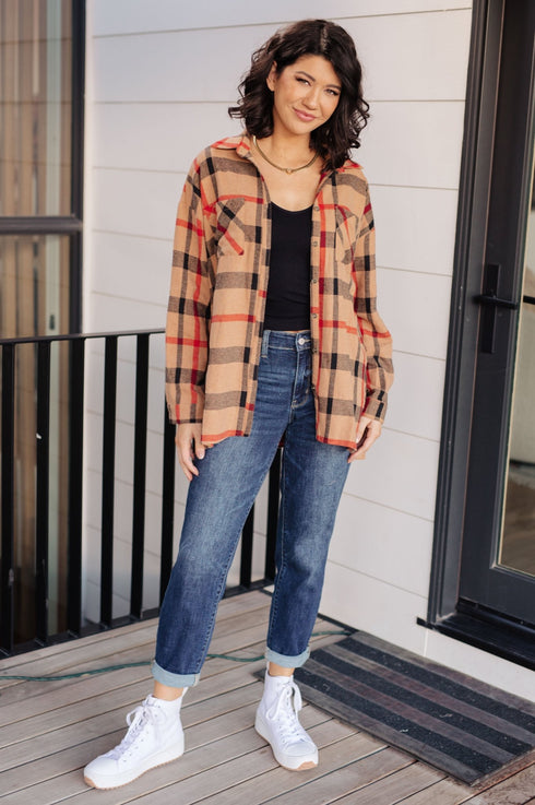 Is It Really Oversized Plaid Button Up - LISA MARIE BOUTIQUE - Tops - Small -