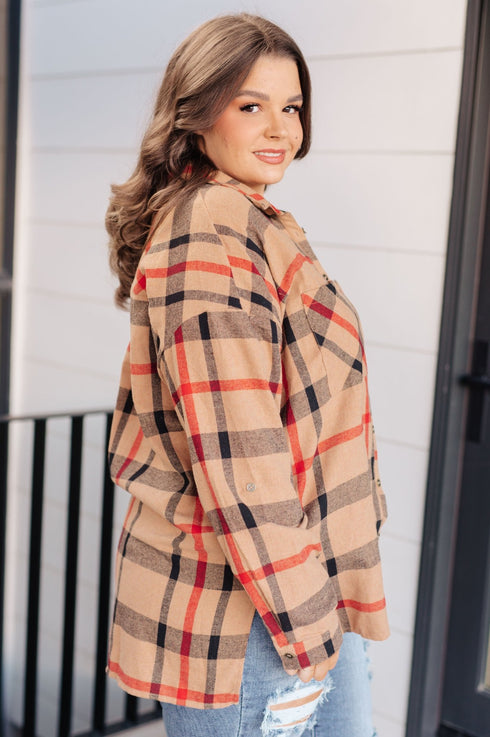 Is It Really Oversized Plaid Button Up - LISA MARIE BOUTIQUE - Tops - Small -