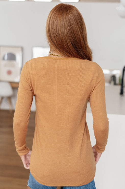 It's Been So Long Henley in Golden Sand - LISA MARIE BOUTIQUE - Tops - Small -