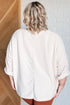 Ivory Thoughts Chenille Blouse - LISA MARIE BOUTIQUE - Tops - Small -