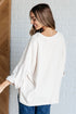 Ivory Thoughts Chenille Blouse - LISA MARIE BOUTIQUE - Tops - Small -