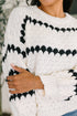 Ivy Lane Textured Sweater in White and Black - LISA MARIE BOUTIQUE - Womens - Small -