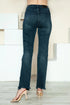 Judy Blue Full Size Button Fly Hem Destroy Straight Jeans - LISA MARIE BOUTIQUE - Dark - 0(24) -